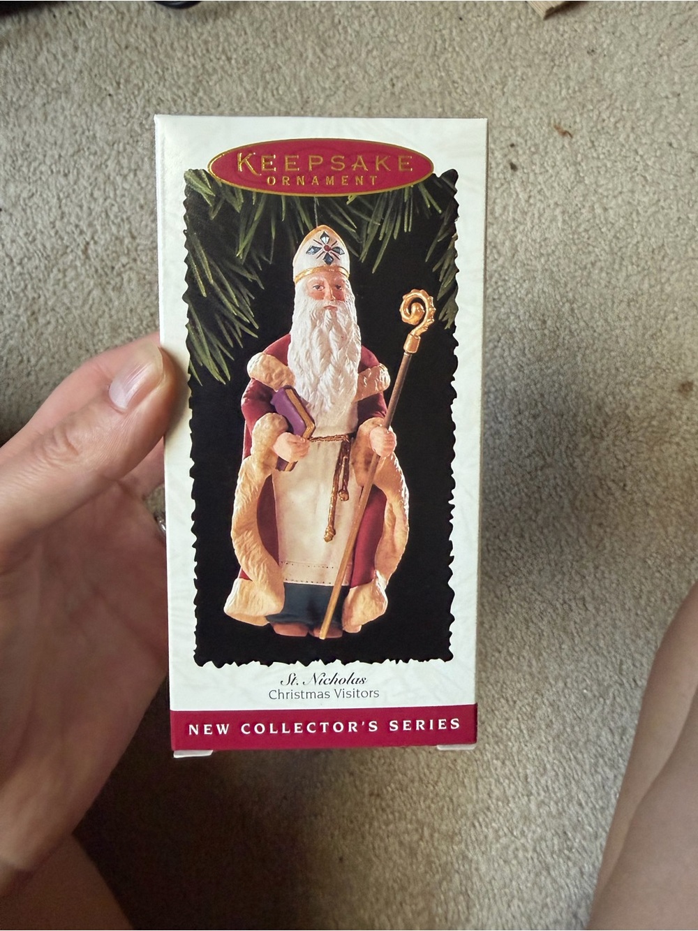 1995 Hallmark Keepsake ornament
St Nicholas Christmas Visitors #1 in series